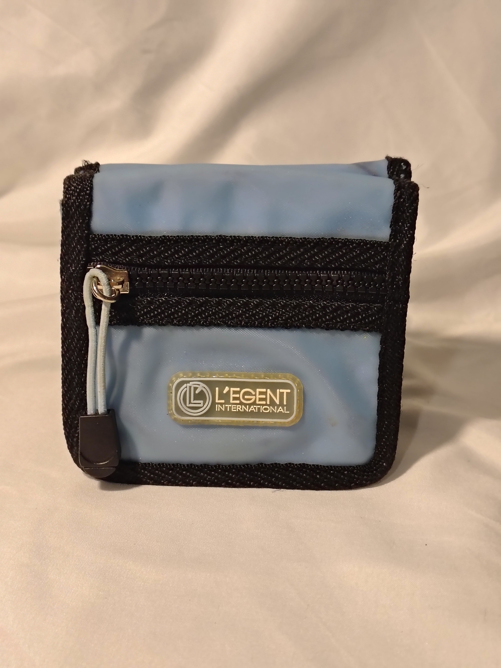 Light Blue Nylon Wallet Pouch